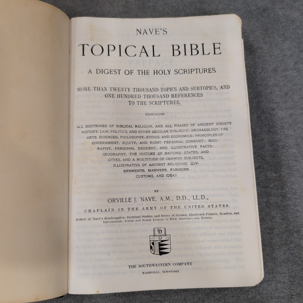 Nave's Topical Bible Digest of the Holy Scriptures Southwestern Company VG - Picture 4 of 6
